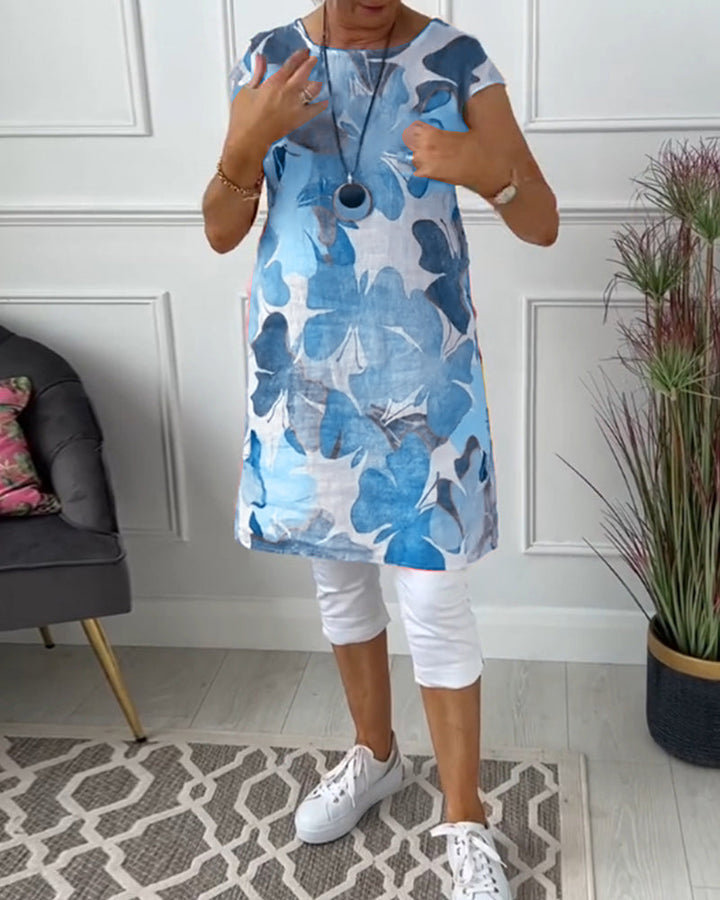 Molly™| Mehrfarbiges entspanntes langes Blumentop