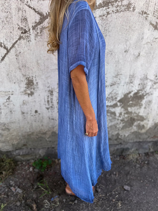 Hana™ | Lockeres Kleid mit V-Ausschnitt