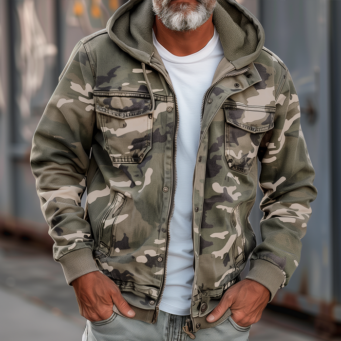 Mac - Jacke Mit Tarnmuster