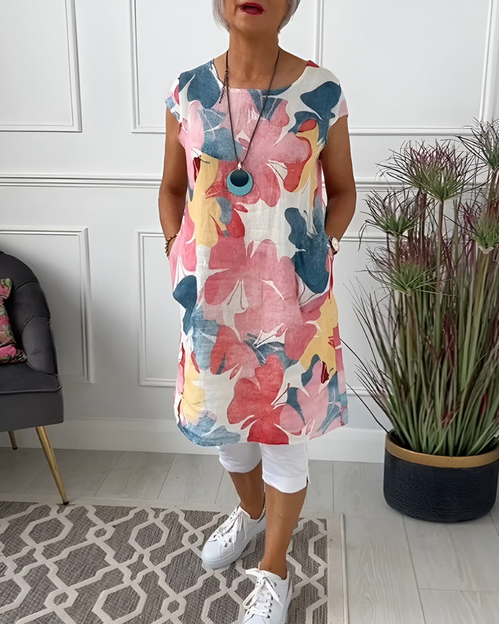 Molly™| Mehrfarbiges entspanntes langes Blumentop