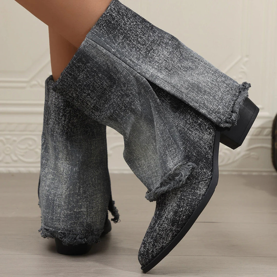Diwata - Denim-Stiefel