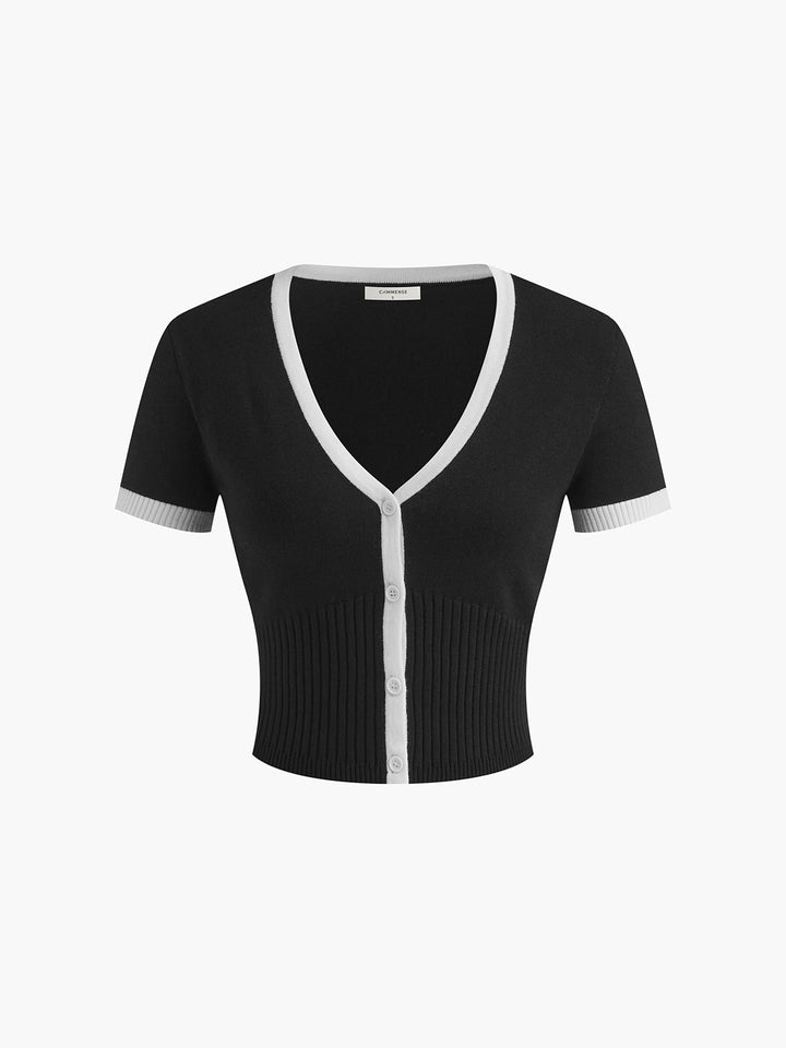 Berrie | Strickkleid mit kontrastierenden Manschetten