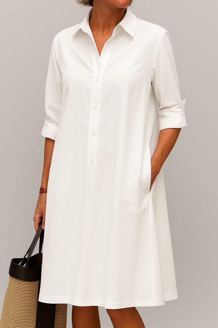 Celia | Knopfkleid Hochwertiger Stoff