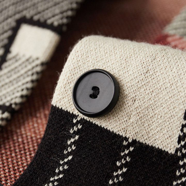Zedd | Abstrakter Woll-Cardigan