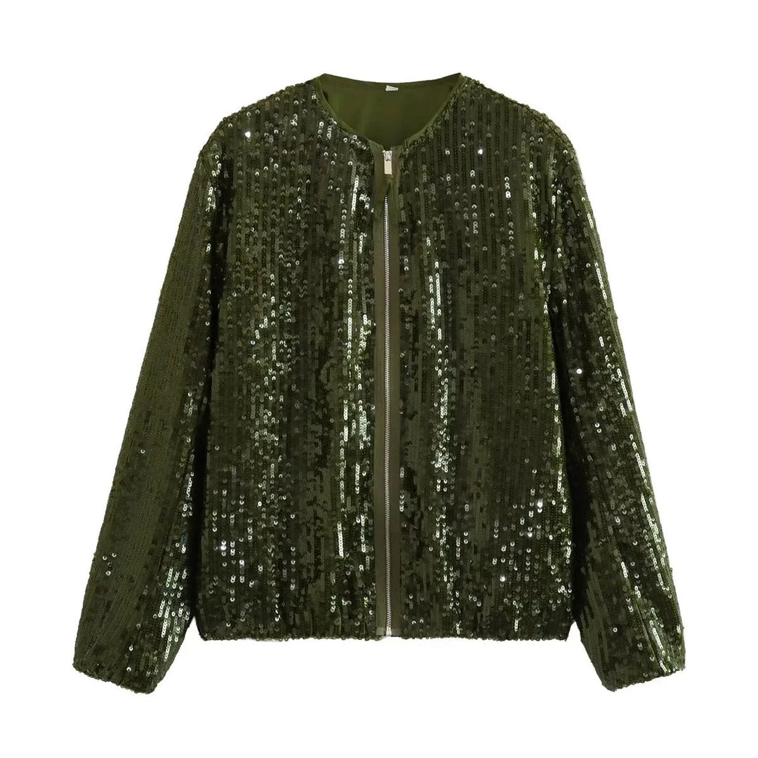 Jezza | Pailettes Bomberjacke
