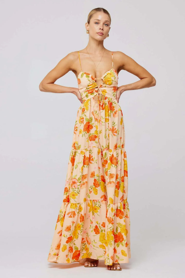 Queeni | Maxikleid mit Ausschnitt