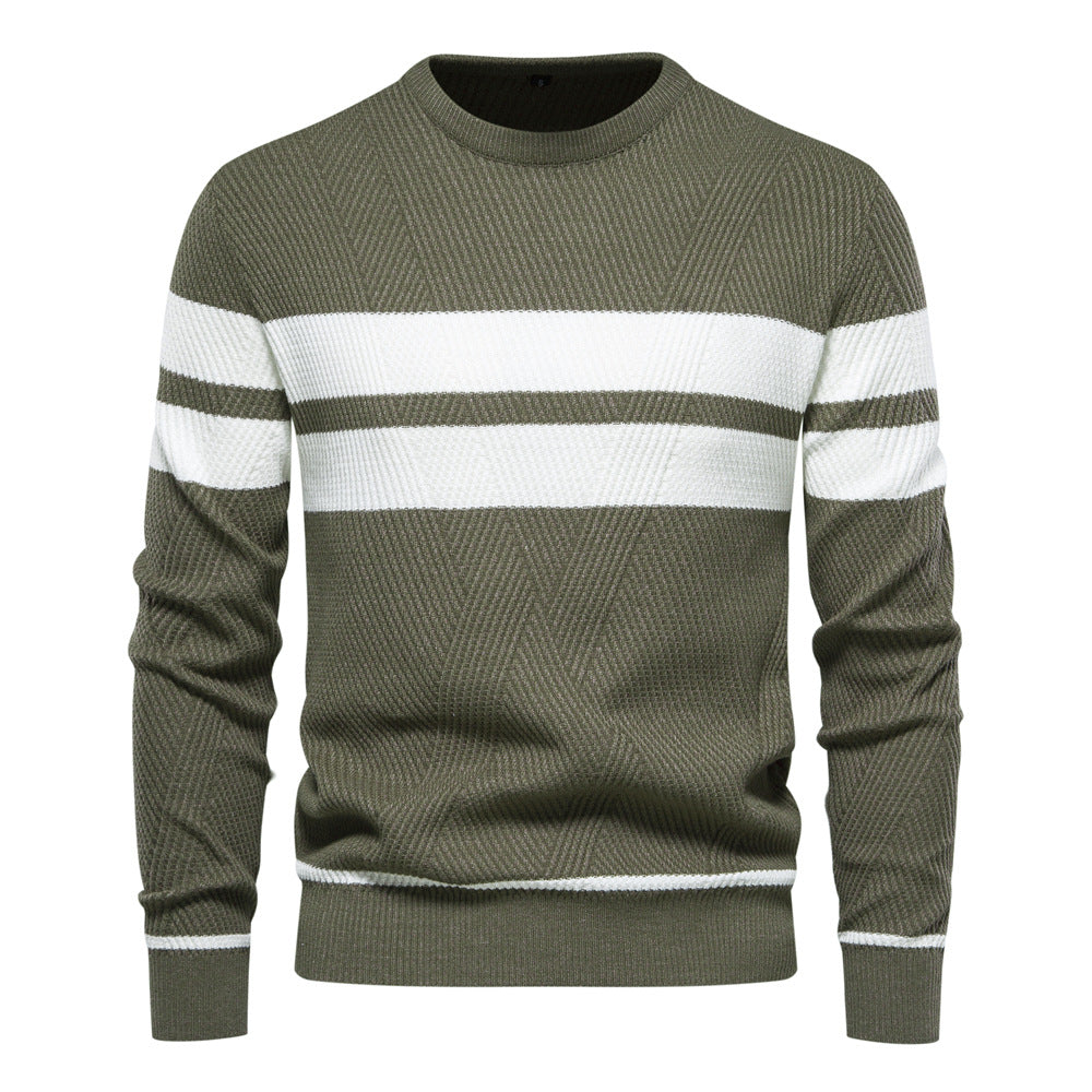 Ione | Gestreifter Pullover mit Rundhalsausschnitt