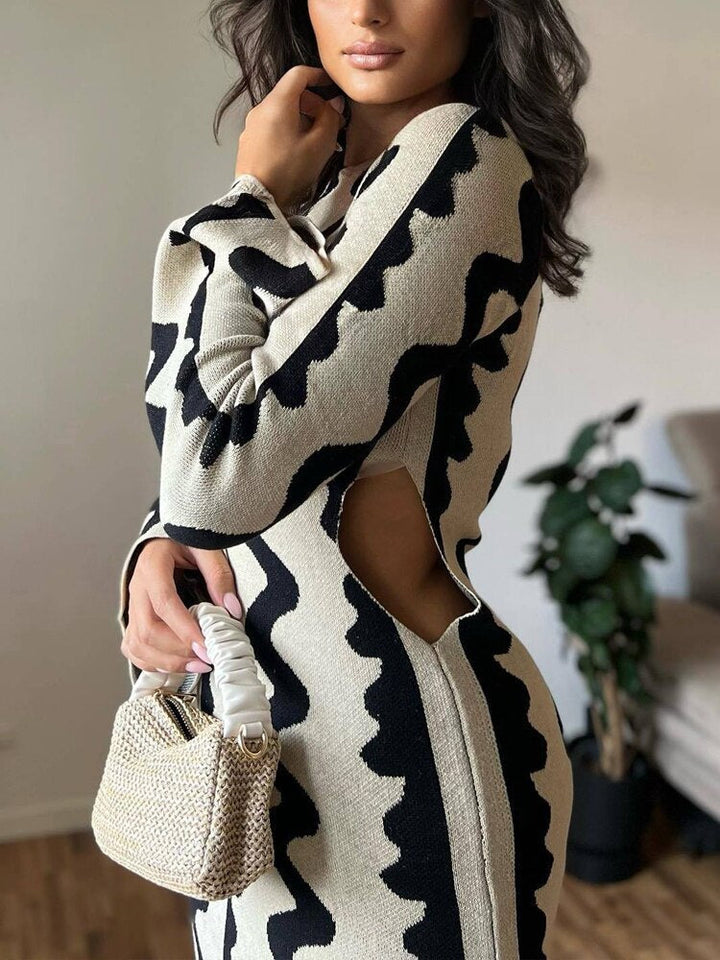 Alondra | Langärmeliges Maxikleid aus Strick