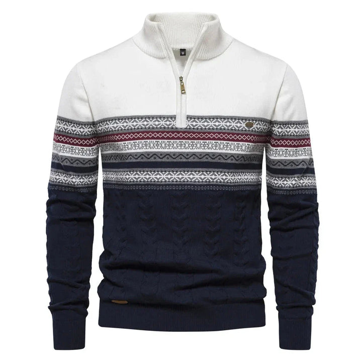 Xyruz | Fair-Isle-Pullover mit halbem Reißverschluss