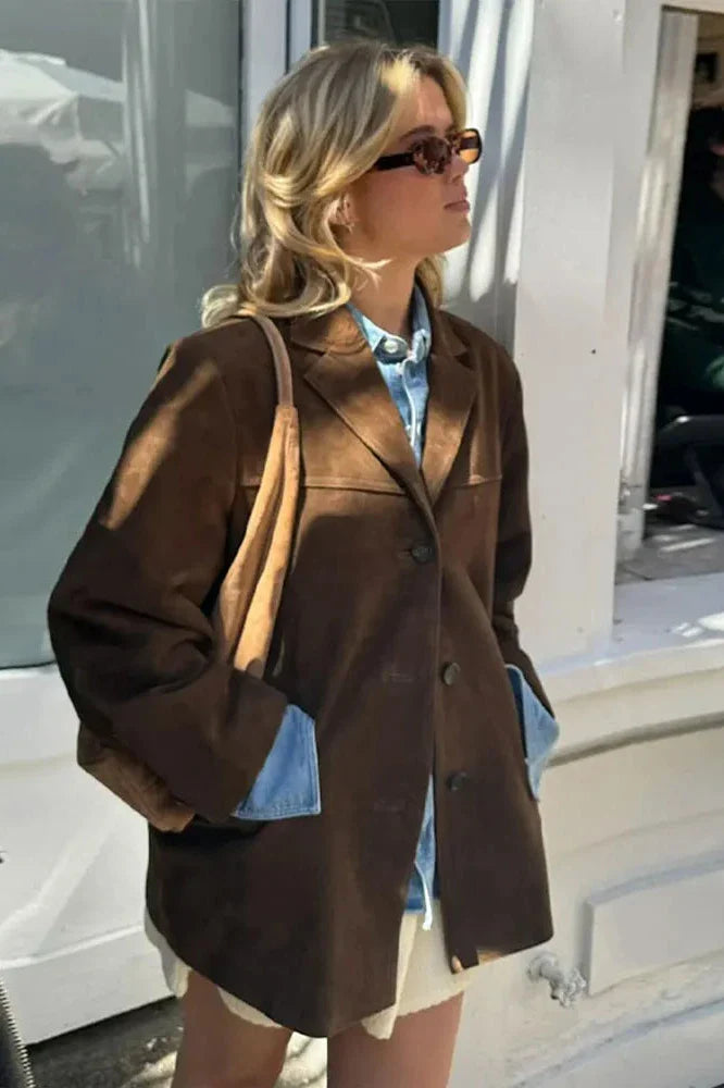 Roselle Wildleder-Blazer