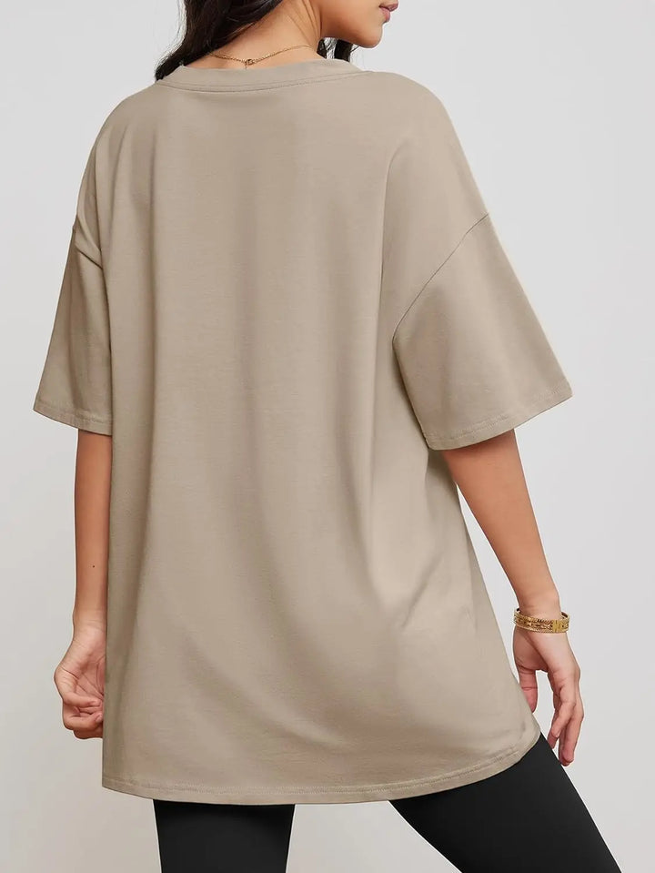 HESYL | ÜBERGROSSES T-SHIRT MET V-HALS