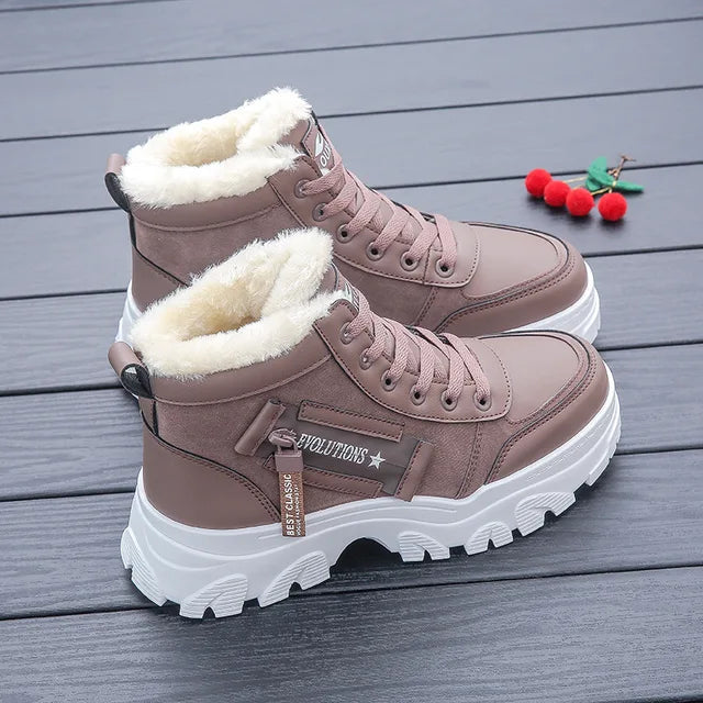 Ryzza Warme und bequeme Plüsch-Winterstiefel