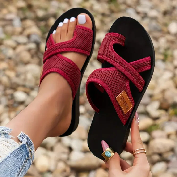 Leila | Sandalen mit perforiertem Mesh-Slip-on-Design