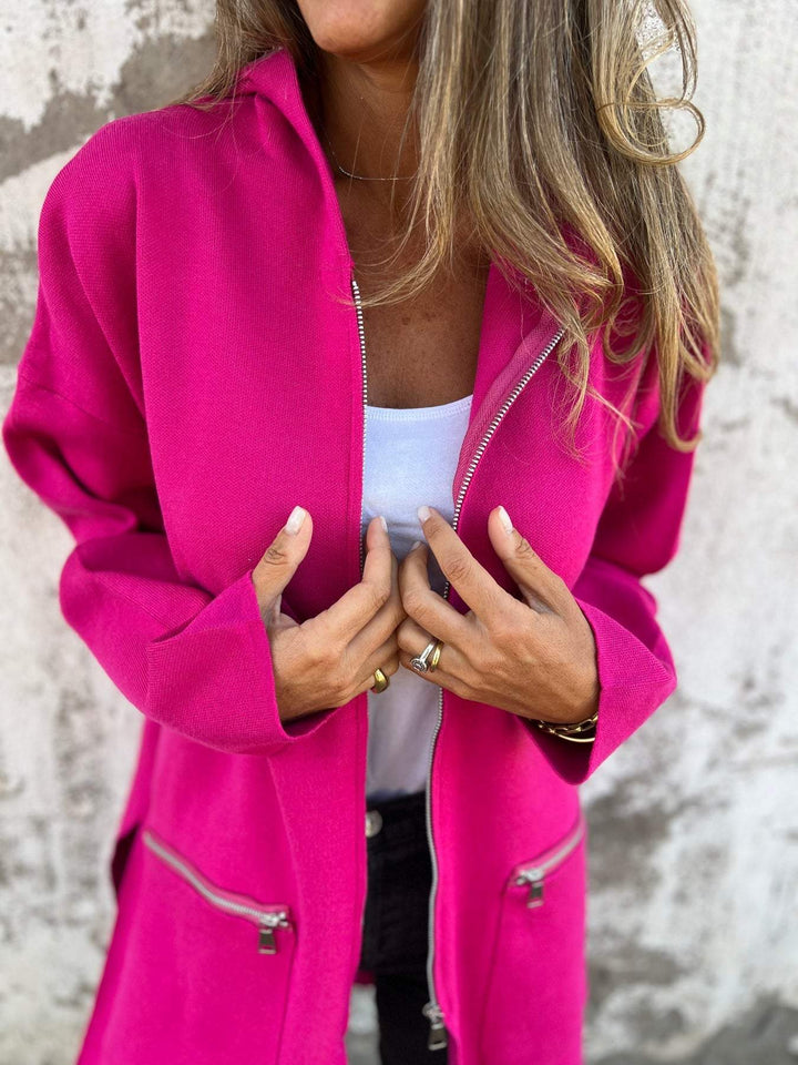 Malaine | Vest met rits lange mouw