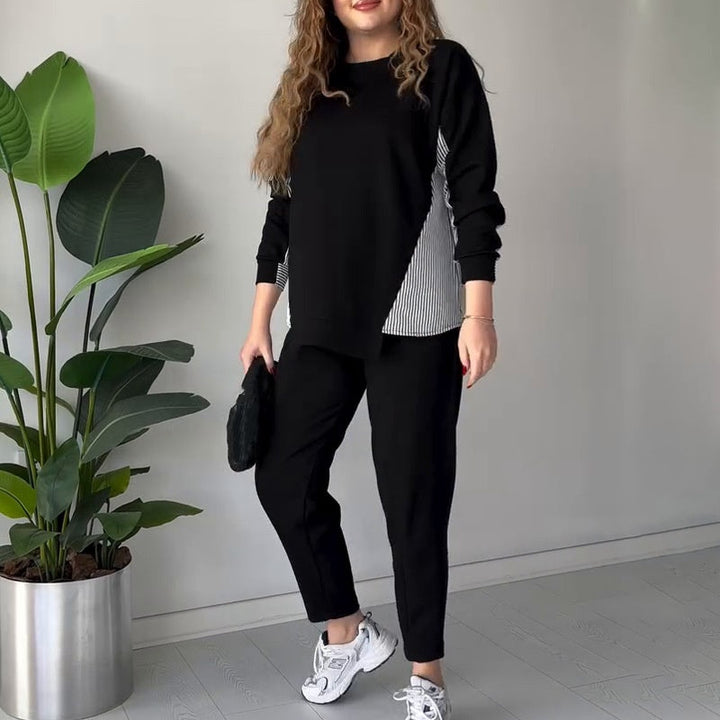 Tita- 2025 Neues Design👗✨2-teiliges Lounge-Set im Farbblockdesign für Damen