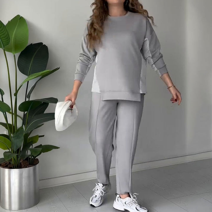 Tita- 2025 Neues Design👗✨2-teiliges Lounge-Set im Farbblockdesign für Damen