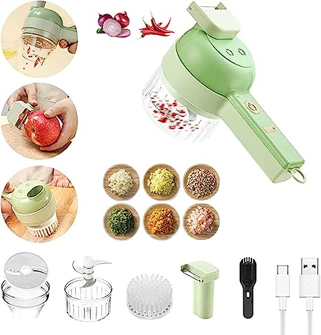 Modern Homes™ – 4-in-1 tragbares elektrisches Gemüseschneide-Set