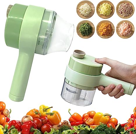 Modern Homes™ – 4-in-1 tragbares elektrisches Gemüseschneide-Set
