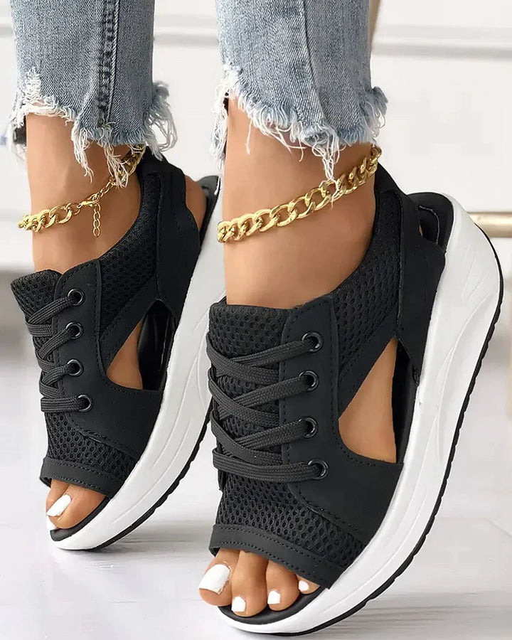Schnür-Muffin-Sandalen
