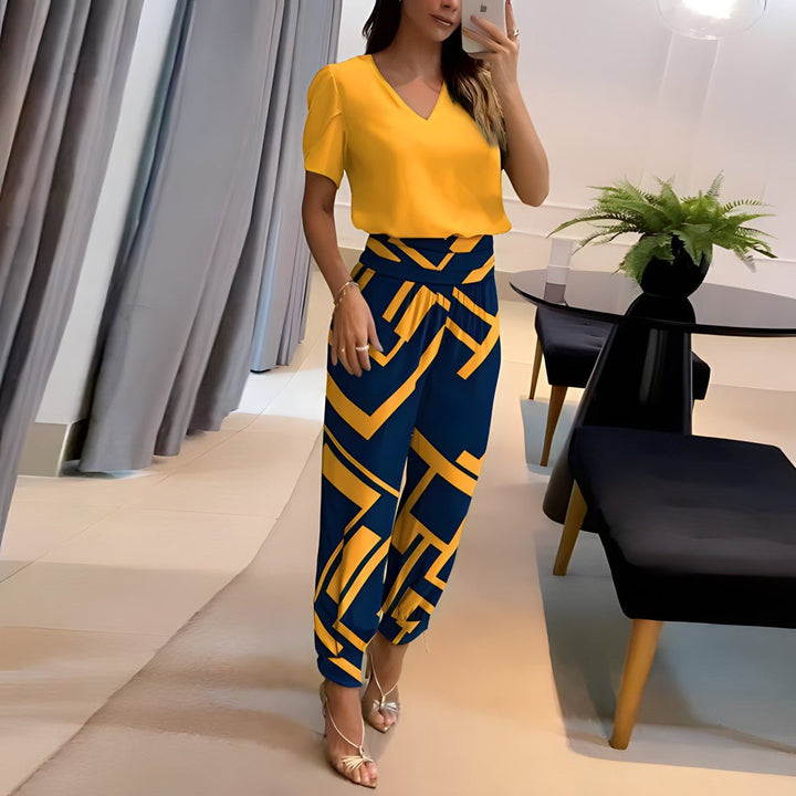 Alexandra – Trendiges Set mit Bluse und Hose