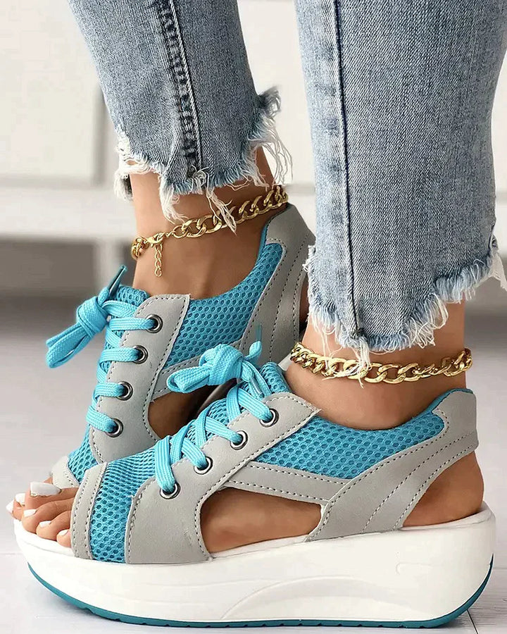 Schnür-Muffin-Sandalen
