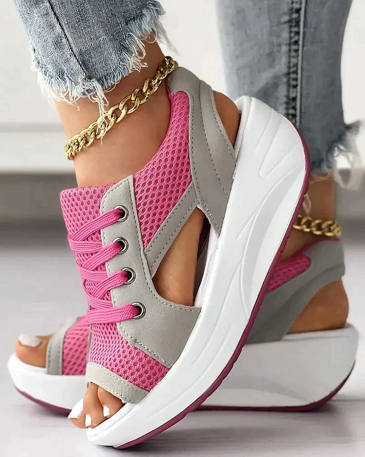 Schnür-Muffin-Sandalen