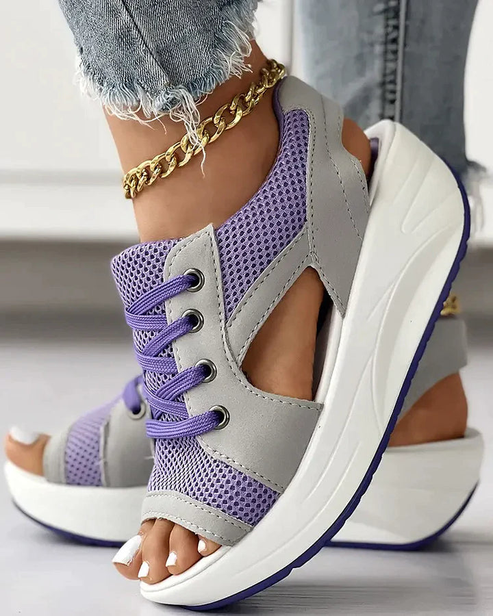 Schnür-Muffin-Sandalen