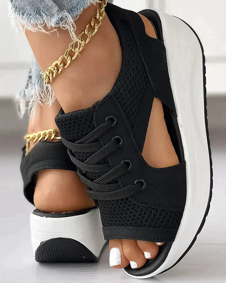 Schnür-Muffin-Sandalen